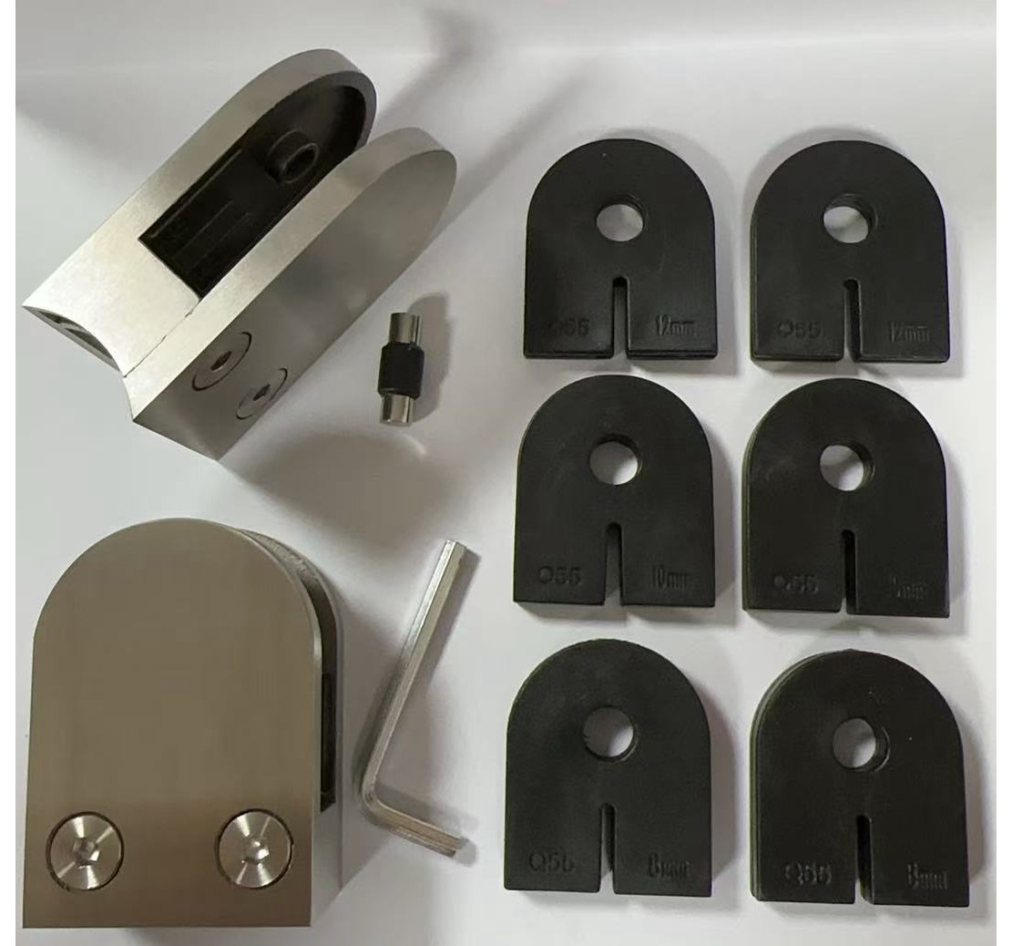 Ruostumattomasta teräksestä valmistettu lasipuristin lasipidikepidike